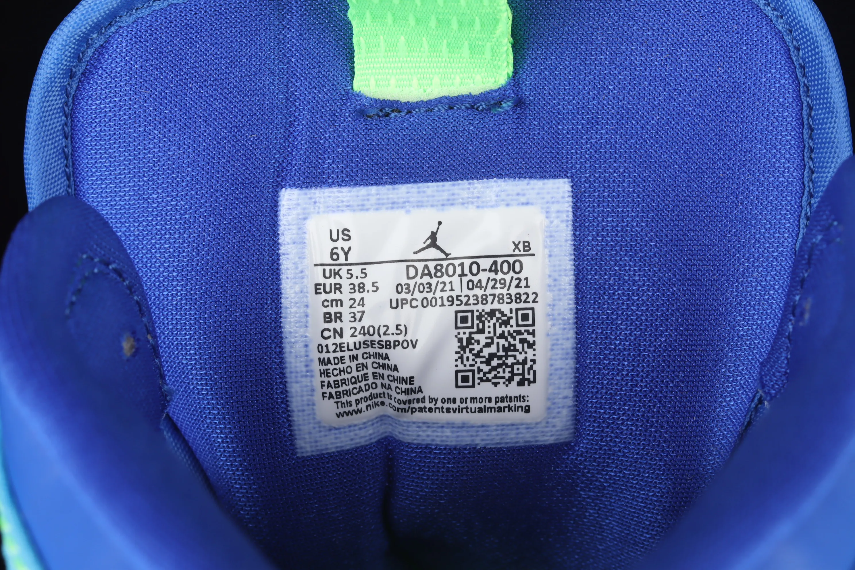 All categories Air Jordan Jordan series basketball shoes Air Jordan 1 Mid G version pure original Air Jordan 1 Mid AJ1 Joe 1 blue and green Chinese culture basketball shoes DA8010-400